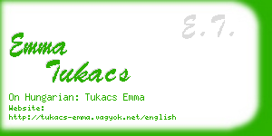 emma tukacs business card